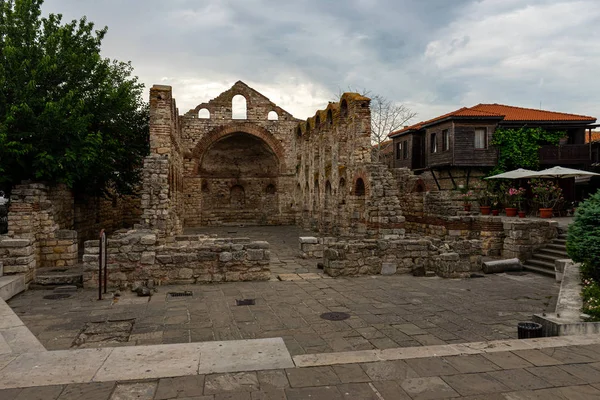 Aziz Sofya Kilisesi Harabeleri Yüzyılda Inşa Edilmiştir Nessebar Antik Tarihi — Stok fotoğraf