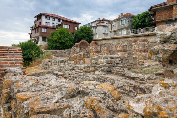 Ruines Église Sainte Mère Eleusa Ancienne Ville Historique Nessebar Bulgarie — Photo