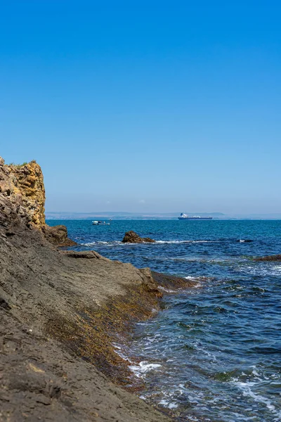 Cliffs Island Anastasia Burgas Bay Black Sea Bulgaria — Stock Photo, Image