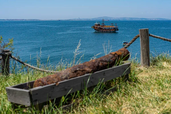 Islândia Anastásia Bulgária Junho 2019 Barco Recreio Baía Burgas Mar — Fotografia de Stock
