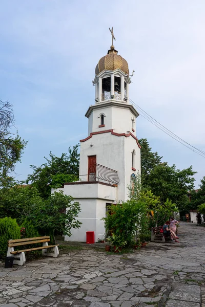 Pomorie Bulgaria Junio 2019 Campanario Territorio Del Monasterio Ortodoxo San —  Fotos de Stock