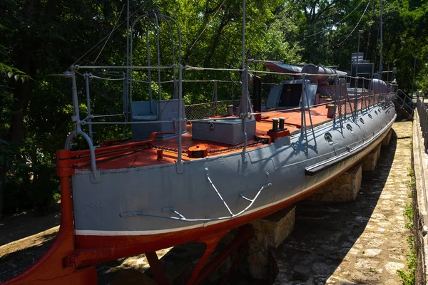 Varna Bulgária Junho 2019 Parque Beira Mar Barco Torpedeiro Búlgaro — Fotografia de Stock