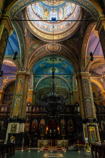 Varna Bulgária Junho 2019 Interior Dormição Catedral Mãe Deus Catedral — Fotografia de Stock