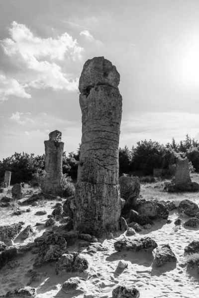 Побити Камани Высаженные Камни Известная Каменная Пустыня Является Пустынным Явлением — стоковое фото