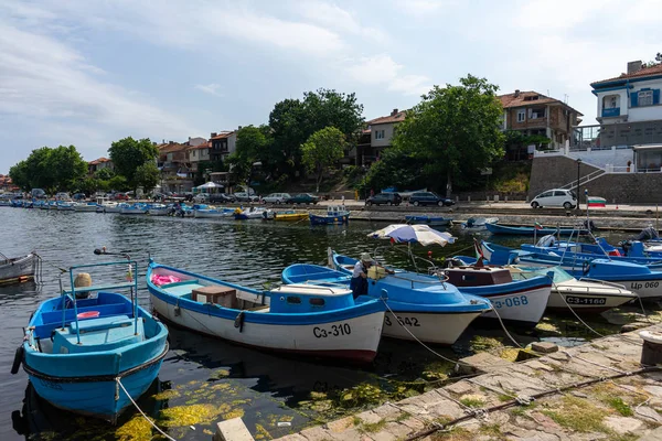 Sozopol Bulgaria June 2019 Fishing Boats Seaport Pier — Stock Photo, Image