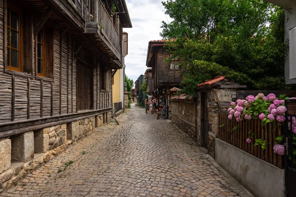Sozopol Bulgaria Giugno 2019 Strade Strette Antica Città Balneare Sulla — Foto Stock