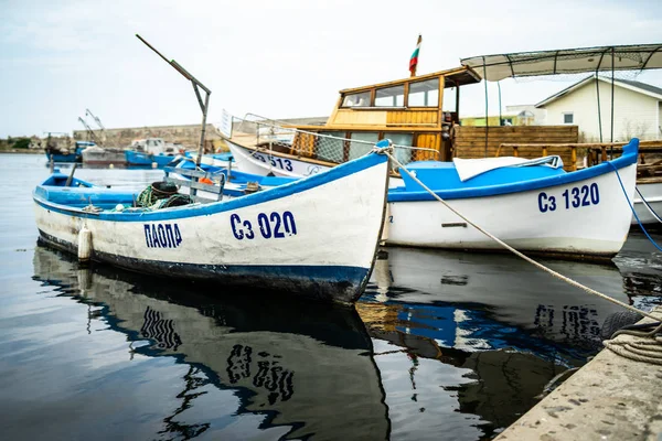 Sozopol Bulgaria June 2019 Fishing Boats Seaport Pier — Stock Photo, Image