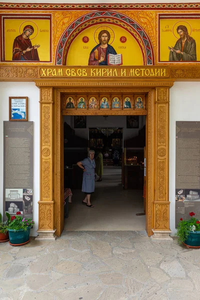 Sozopol Bulgarije Juni 2019 Hoofdingang Van Kerk Van Cyril Methodius — Stockfoto