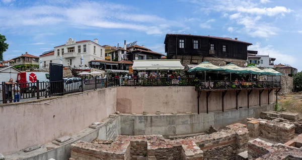 Sozopol Bulgarije Juni 2019 Panoramisch Uitzicht Ruïnes Van Middeleeuwse Kerk — Stockfoto