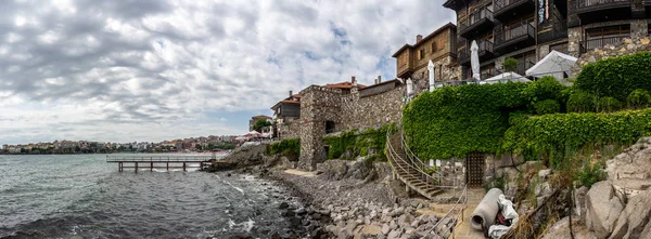 Sozopol Bulgaria June 2019 Panoramic View Coast Remains Fortress Wall — Stock Photo, Image