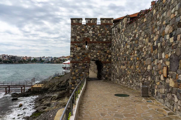 Promenade Old Fortress Wall Ancient Seaside Town Sozopol Bulgaria — Stock Photo, Image