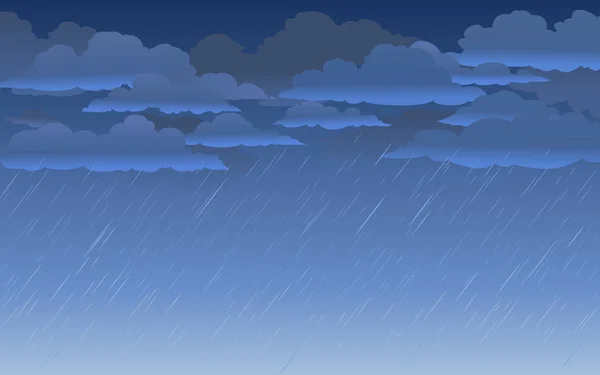 Regnerischer Himmel Hintergrund Cartoon Stil Vektorillustration — Stockvektor