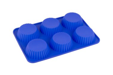 Silikon kek pişirme için formu. Beyaz arka plan üzerinde izole nesne.