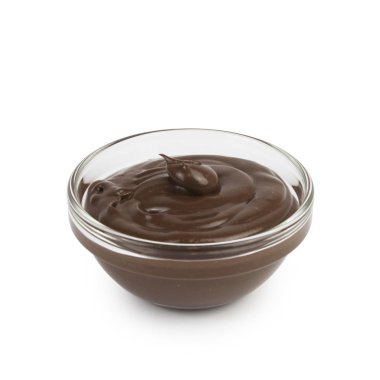 Cam kasede çikolata ezmesi..