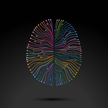 Beyin ve zihin kavramı logo simge