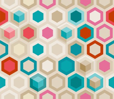 renkli küpler ile arka plan şablonu