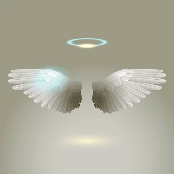 Крылья Ангела Светлом Фоне — стоковый вектор