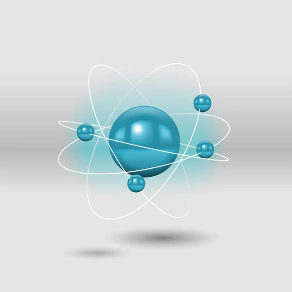 proton ve nötronlar ışık arka plan üzerinde atom 