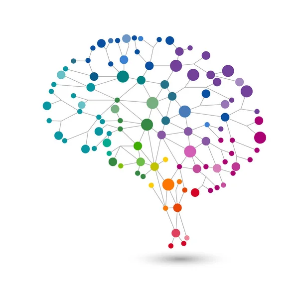 脳と心の概念のロゴ アイコン — ストックベクタ