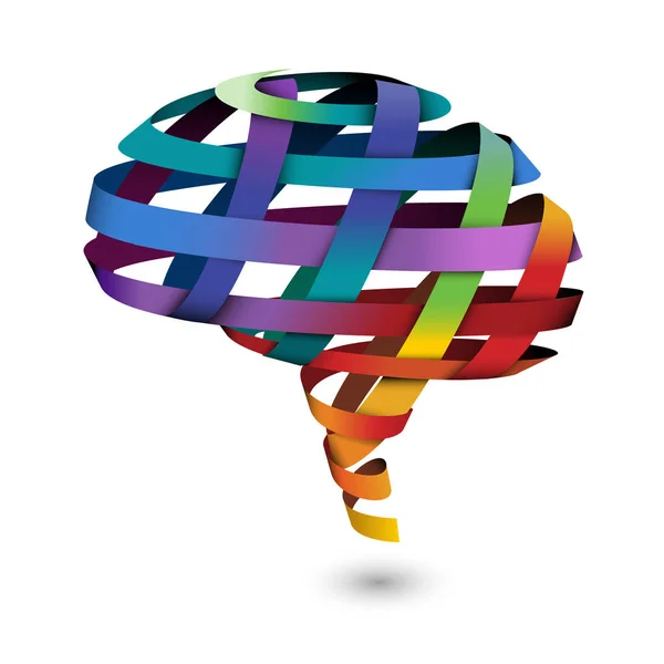 Ikona Koncepcja Logo Mózgu Umysłu — Wektor stockowy