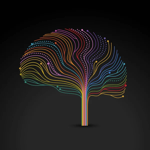 Icono Del Logo Conceptual Del Cerebro Mente — Vector de stock