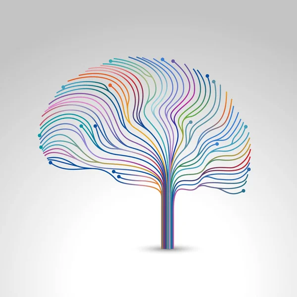 Icono Del Logo Conceptual Del Cerebro Mente — Vector de stock