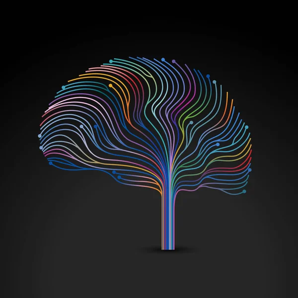 Icono Del Logo Conceptual Del Cerebro Mente — Vector de stock