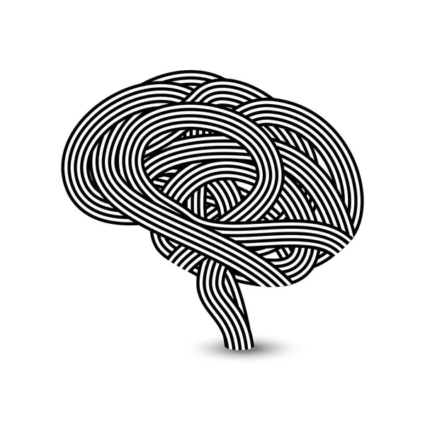 Icono Del Logo Conceptual Del Cerebro Mente — Vector de stock