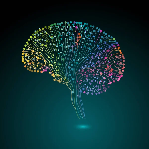 Icono Del Logo Conceptual Del Cerebro Mente — Vector de stock