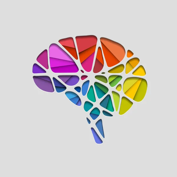 Ikona Koncepcja Logo Mózgu Umysłu — Wektor stockowy