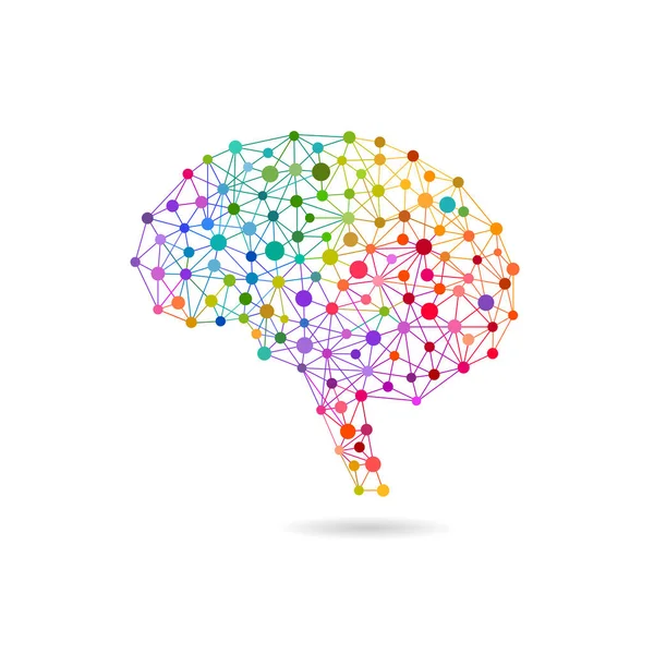 Icono Del Logo Conceptual Del Cerebro Mente — Vector de stock