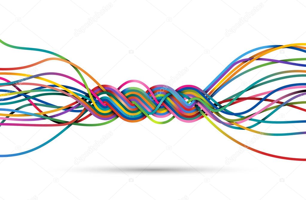 braid made from colorful wires