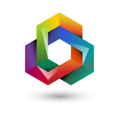 Beyaz arka plan üzerinde soyut Şekil şablon 