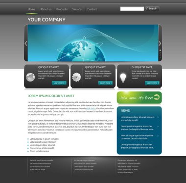 Şirketiniz için Web sitesi şablonu