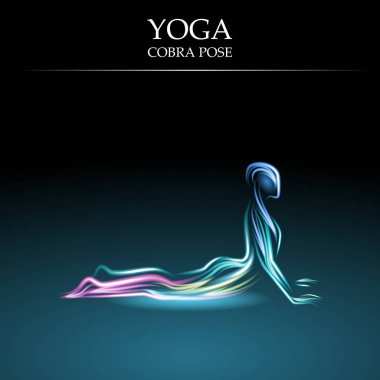Kobra poz ile Yoga arka plan