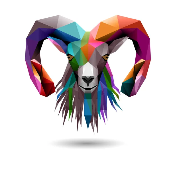 Beyaz arka plan üzerinde izole renk poli keçi 