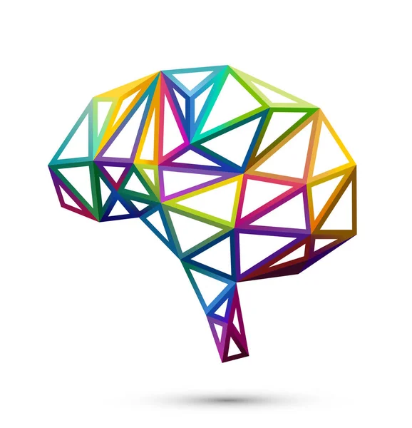 Icoana Logo Ului Conceptului Creierului Minții — Vector de stoc