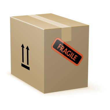 beyaz arkaplanda karton izole