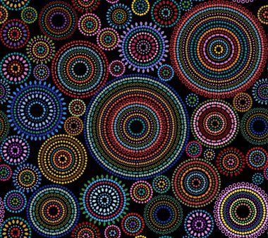 daireler ve noktalar ile arka plan şablonu