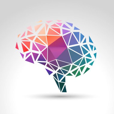 Beyin ve zihin kavramı logo simge