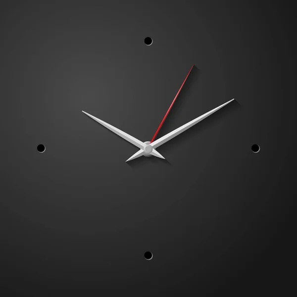 黑色背景箭头的时钟 — 图库矢量图片