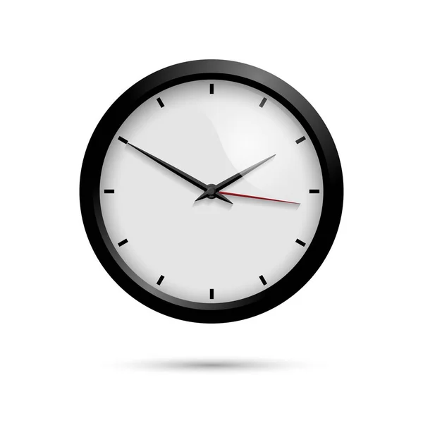Ρολόι Βέλη Που Απομονώνονται Λευκό Φόντο — Διανυσματικό Αρχείο