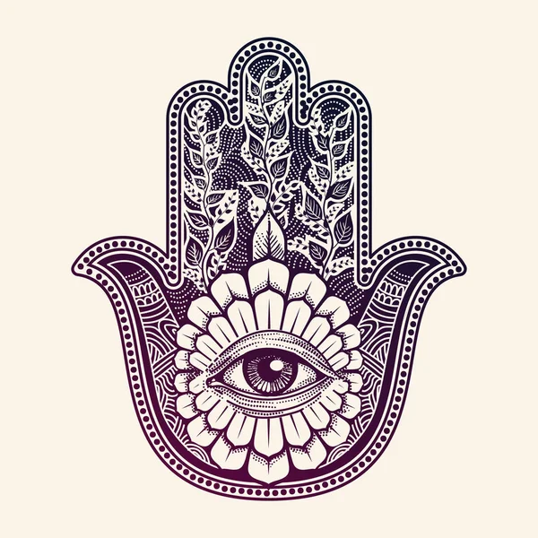 Hamsa Symbol Jasnym Tle — Wektor stockowy