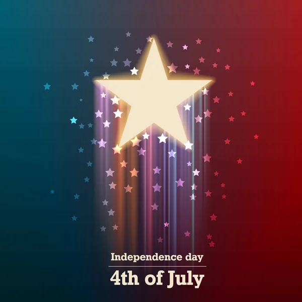 Grußkarte Zum Unabhängigkeitstag Mit Sternsymbol Als Hintergrund — Stockvektor