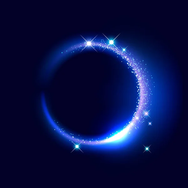 mavi arka plan üzerinde ışıklar ile daire 