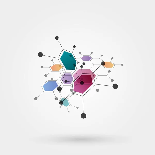 molekül zincirleri şablon arka plan olarak