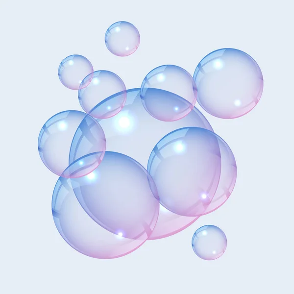 Colorful Soap Bubbles Background — Stock Vector