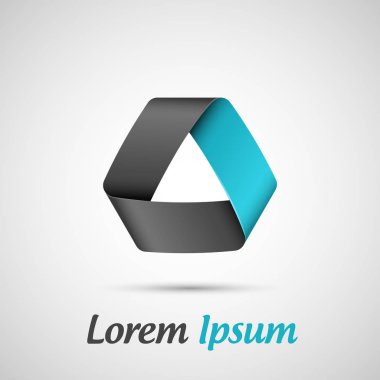 Beyaz arka plan üzerinde üçgen simgesi