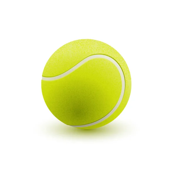 Tennisball Isoliert Auf Weißem Hintergrund — Stockvektor