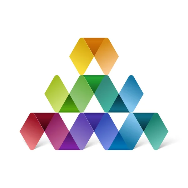 Plantilla Fondo Abstracto Colorido Con Triángulos — Vector de stock